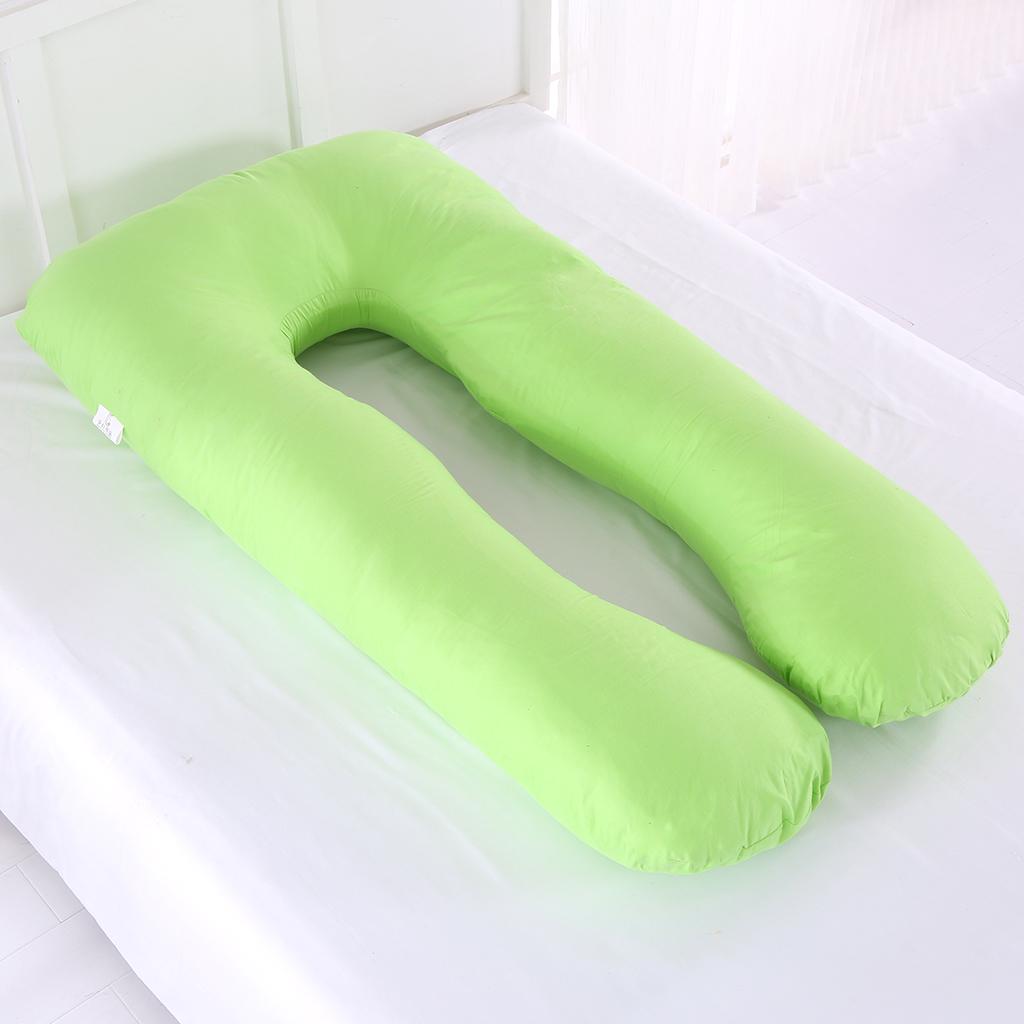 U Shaped Maternity Pregnancy Body Pillow Pillowcase Green
