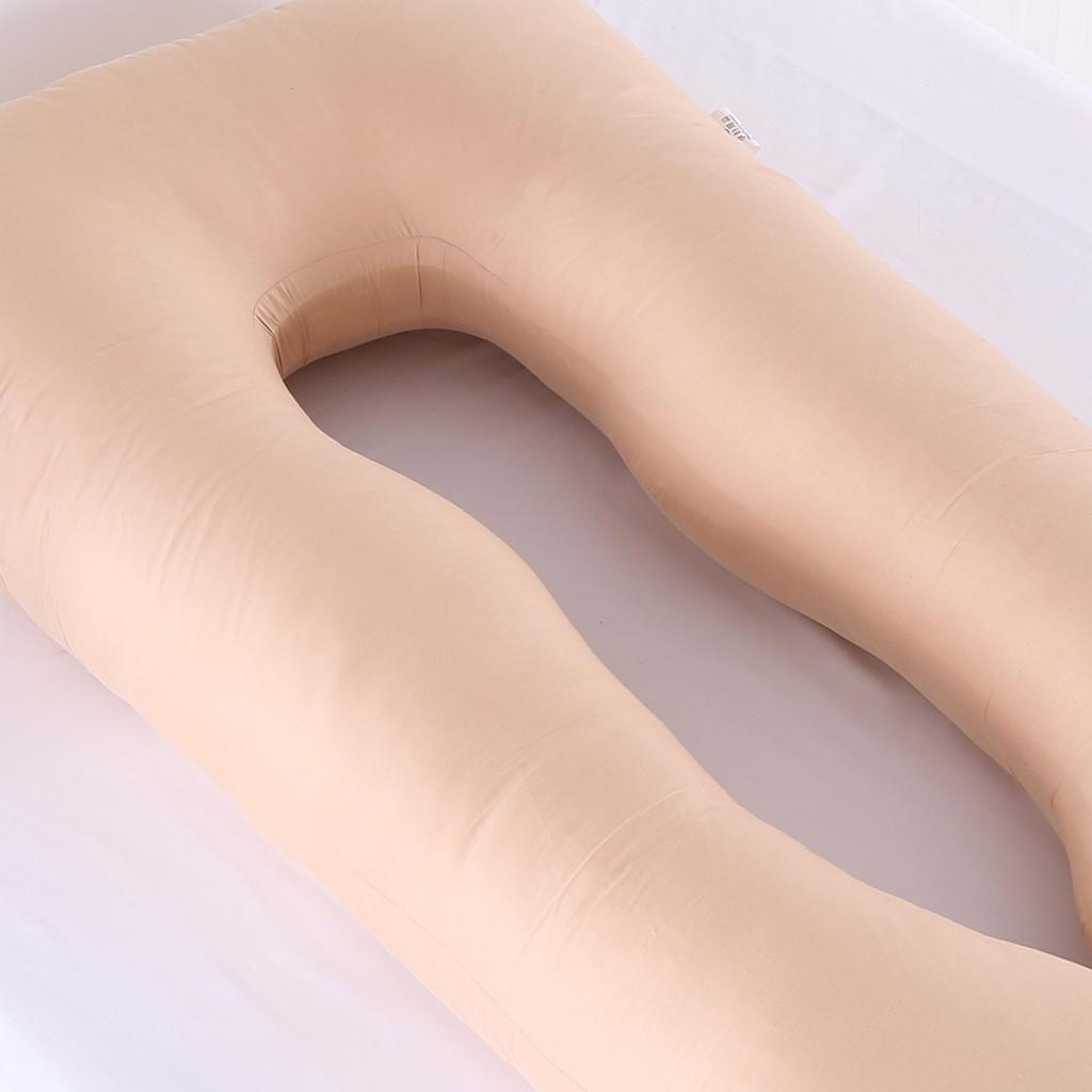 U Shaped Maternity Pregnancy Body Pillow Pillowcase Camel