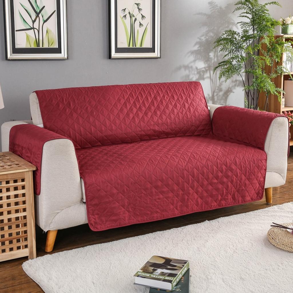 Sofa Cover Couch Slipcover Protector Furniture Protector For Pets dogs Red_55x195cm