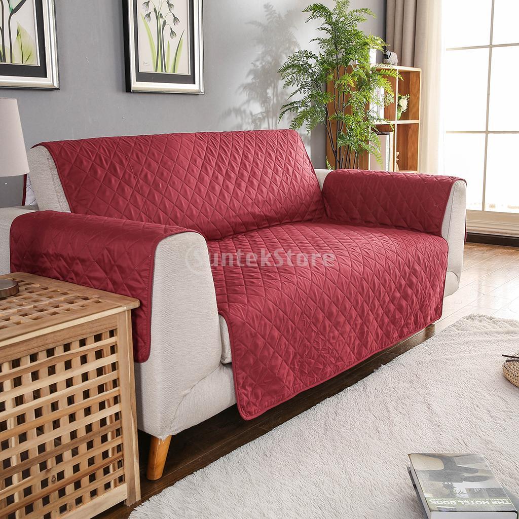 Sofa Cover Couch Slipcover Protector Furniture Protector For Pets dogs Red_55x195cm