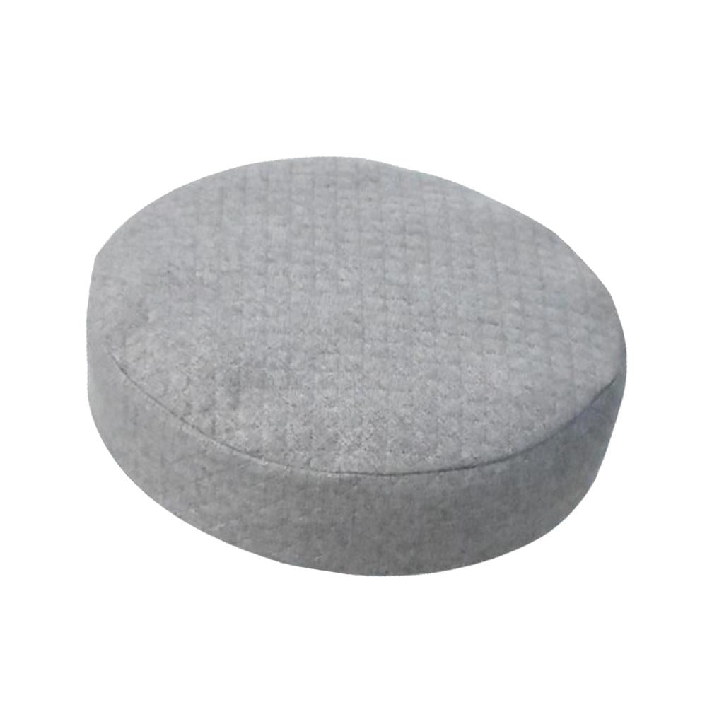 Elastic Linen Bar Stool Covers Round Chair Seat Cover Cushion Pad Gray