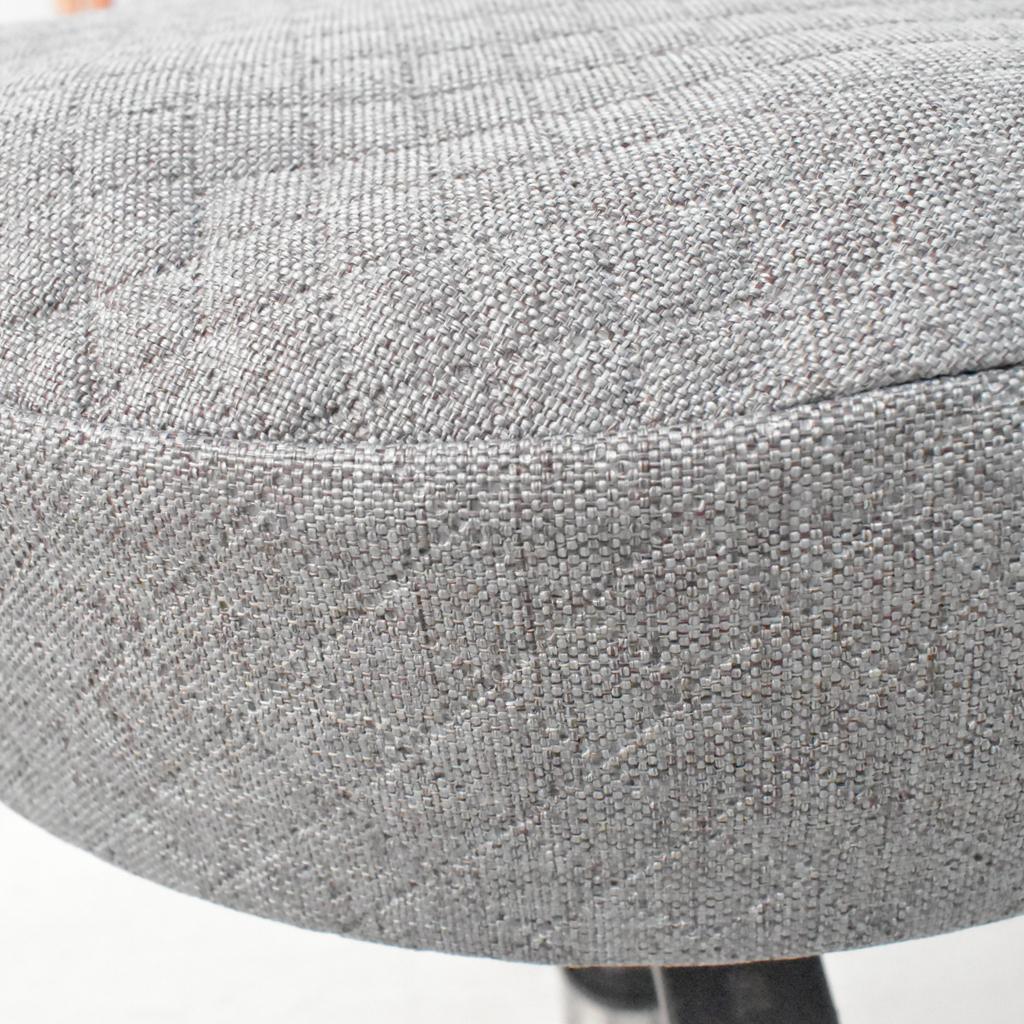 Elastic Linen Bar Stool Covers Round Chair Seat Cover Cushion Pad Gray