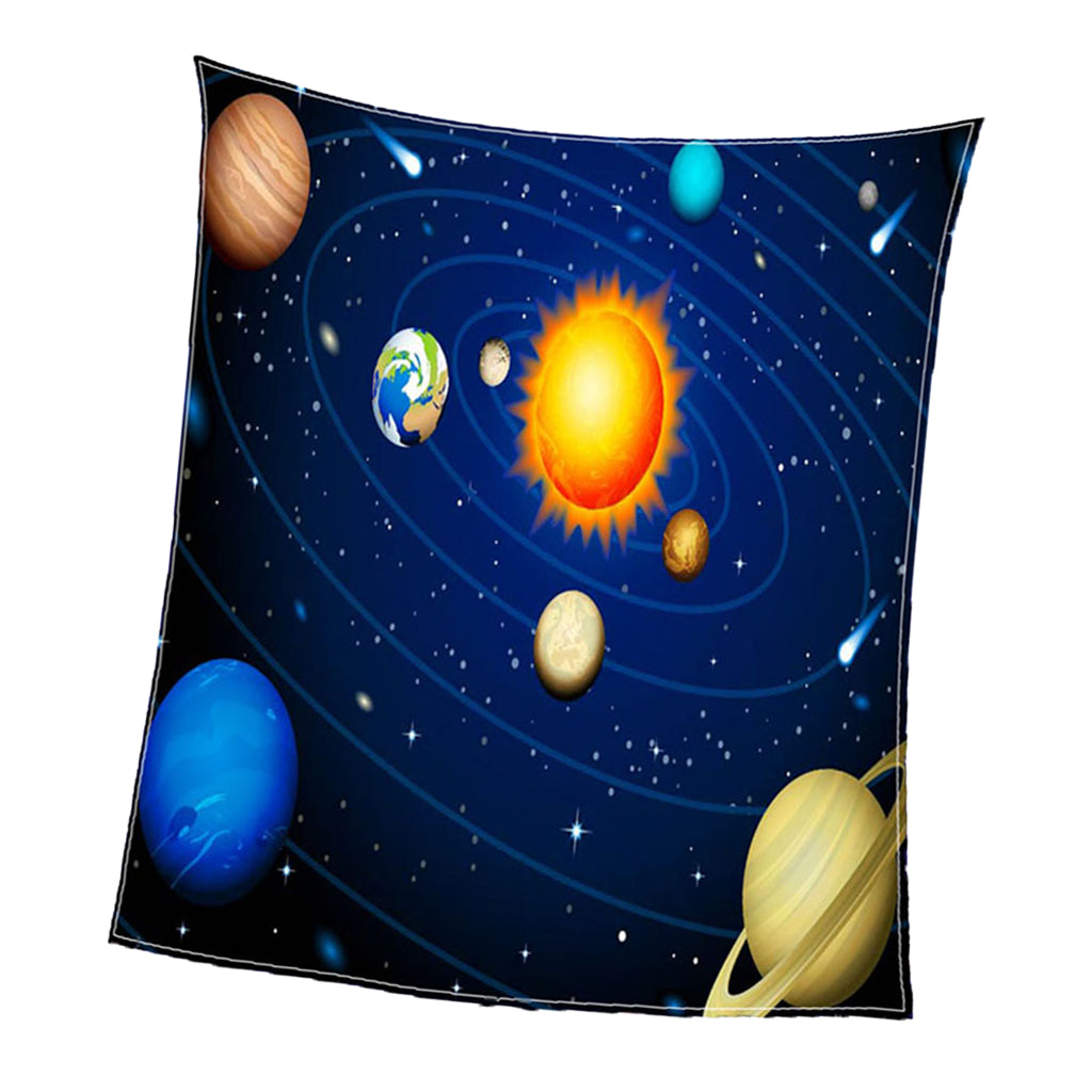 Digital Printing Flannel Blanket Soft Bed Sofa Throw Cosmos 150x200cm