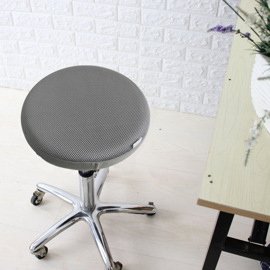 Bar Stool Covers Round Chair Seat Cover Sleeve Protector Gray 30cm