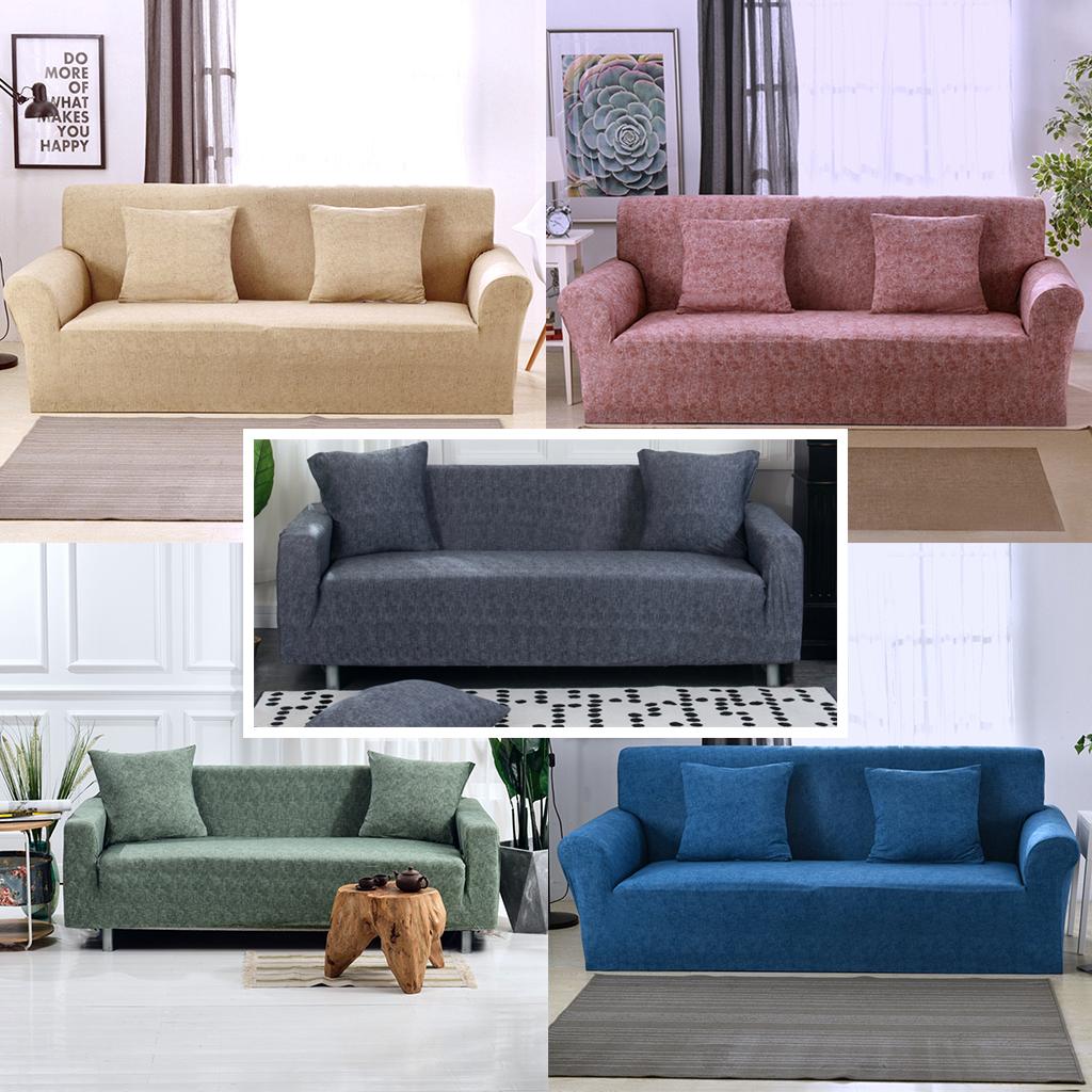 Stretch Sofa Covers Couch Cover Slipcover Protector Khaki - 2 Seater