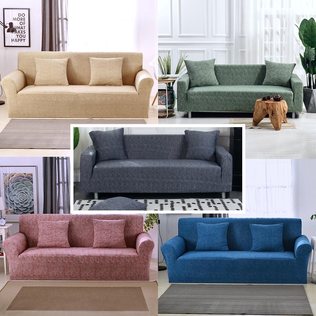 Stretch Sofa Covers Couch Cover Slipcover Protector Khaki - 2 Seater