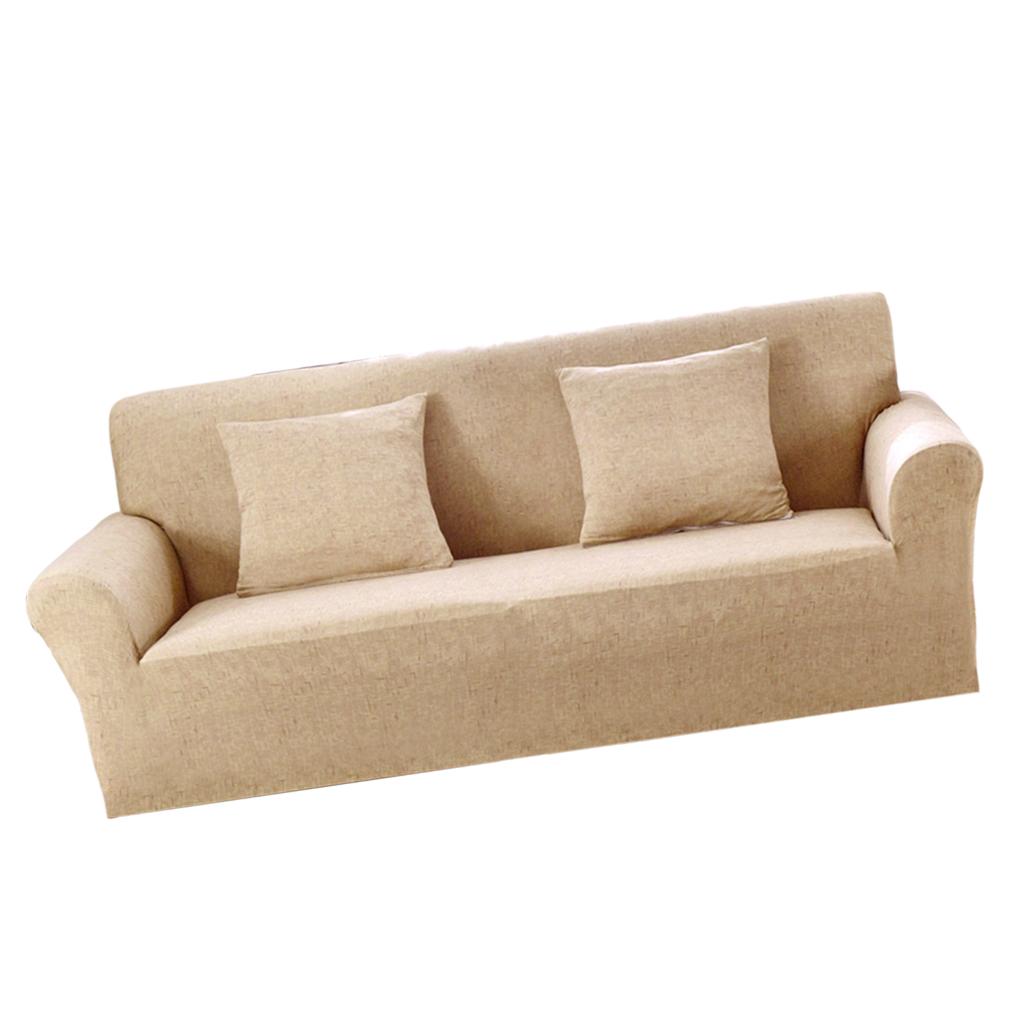 Stretch Sofa Covers Couch Cover Slipcover Protector Khaki - 2 Seater