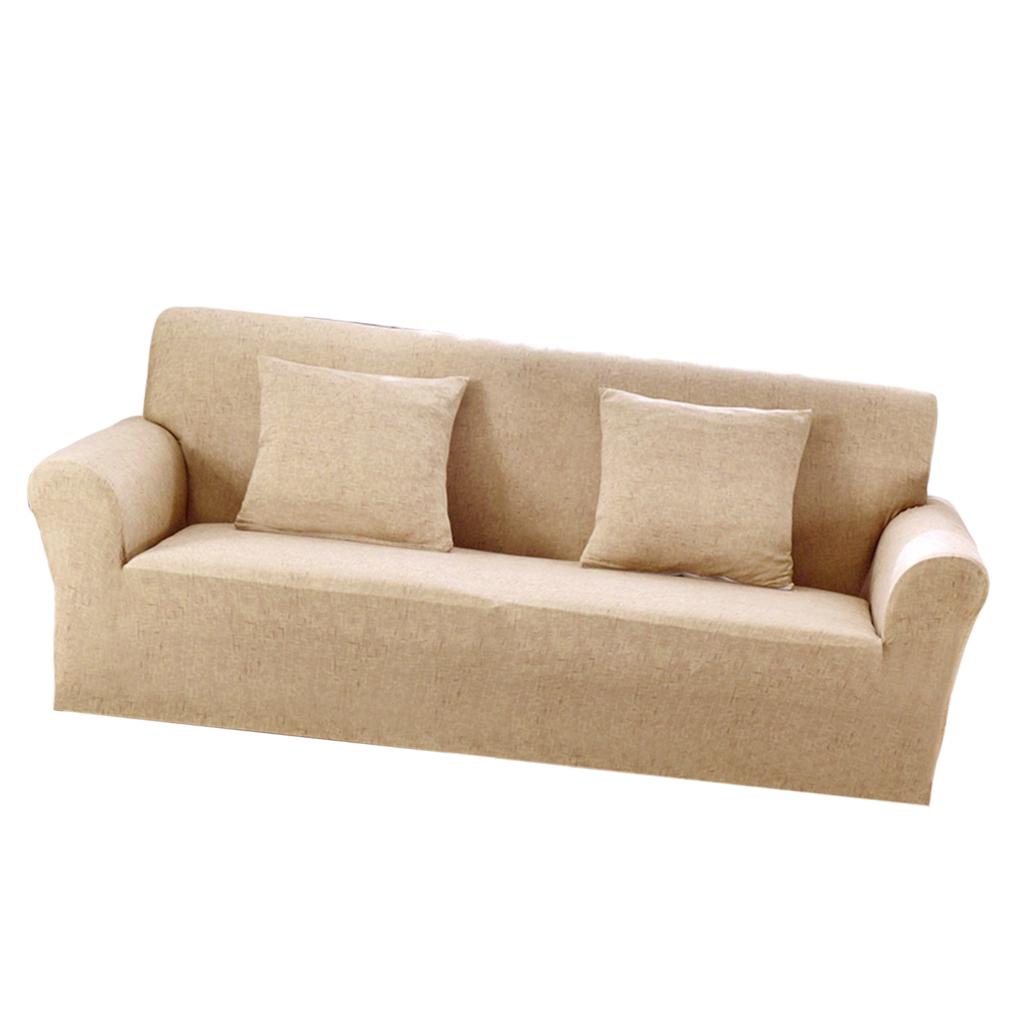 Stretch Sofa Covers Couch Cover Slipcover Protector Khaki - 2 Seater