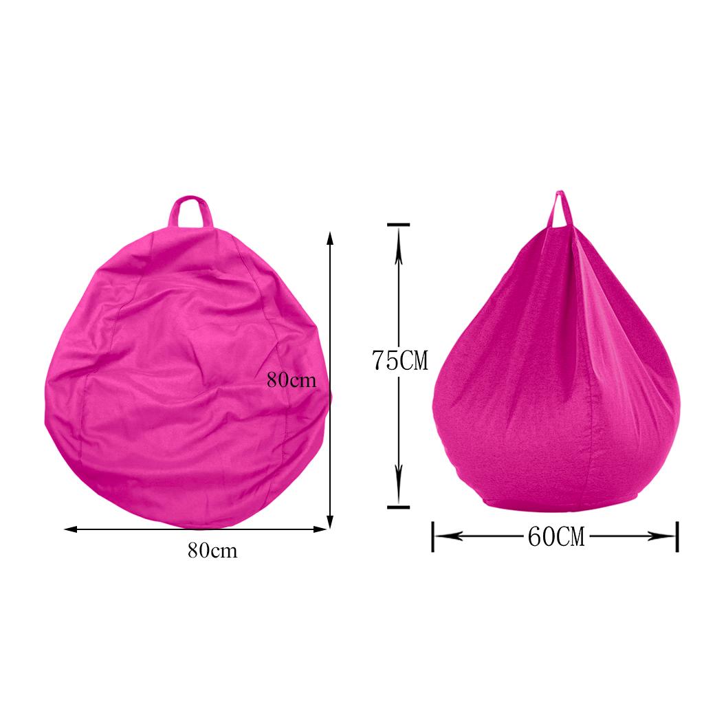 Large Audlt Teen Size Bean Bag Chair Cover Bedding Toy Storage Yellow