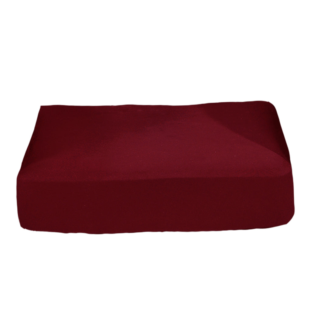 Jacquard Polyester Spandex Sofa Seat Cushion Chair Cushion - Wine Red