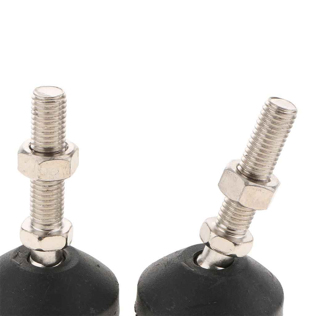 2 Pcs Carbon Steel Adjustable Furniture Leveler Leveling Feet 50-M12x50mm