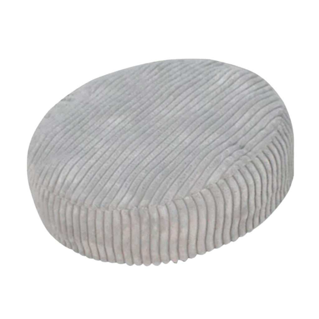 Round Bar Stool Chair Seat Cushion Cover 03 35cm - Light Grey