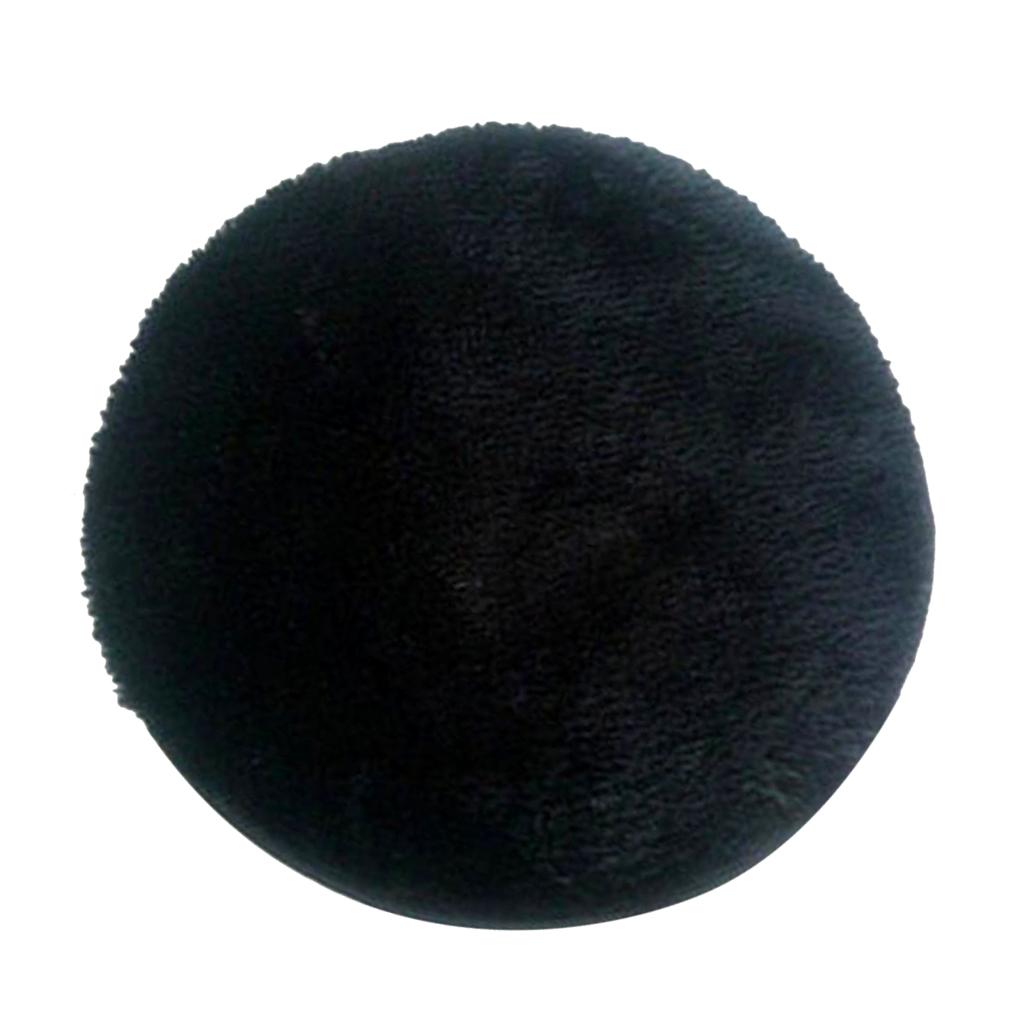 Non Slip Round Chair Cover Seat Pads with Buckle Black - 35cm (14 inch)