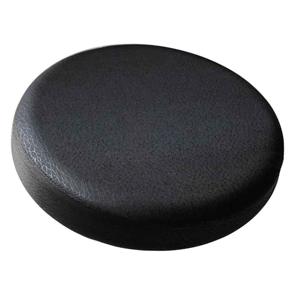 Smooth Surface Bar Stool Cover Round Lift Chair Seat Sleeve Salon Black_30x10cm