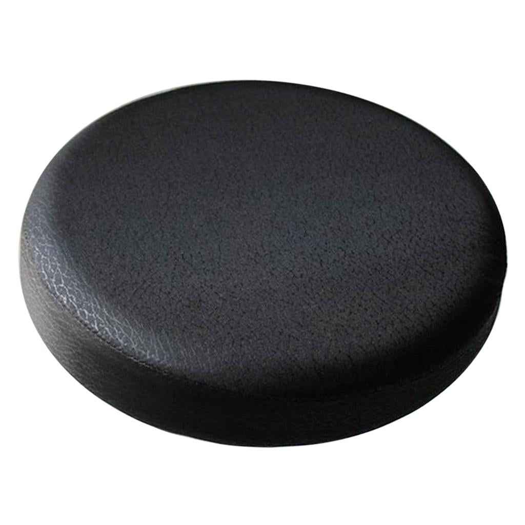 Smooth Surface Bar Stool Cover Round Lift Chair Seat Sleeve Salon Black_30x10cm
