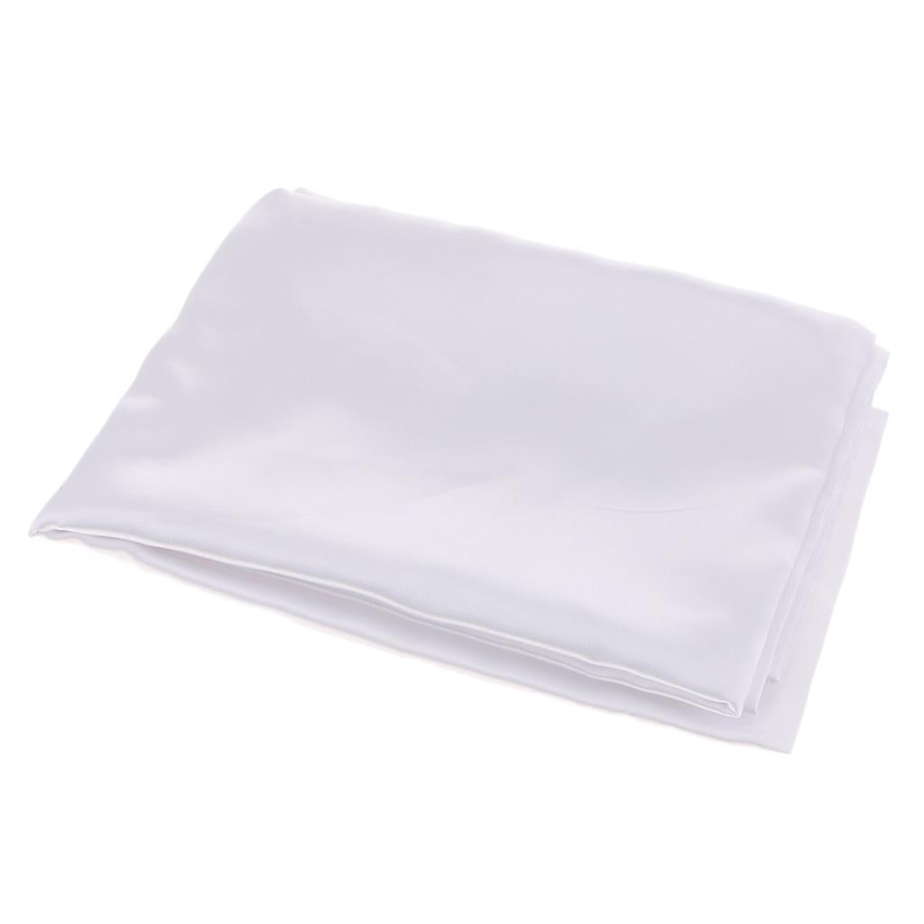 Solid Color Luxury Silky Pillowcases Queen Size 20x30 Inch White