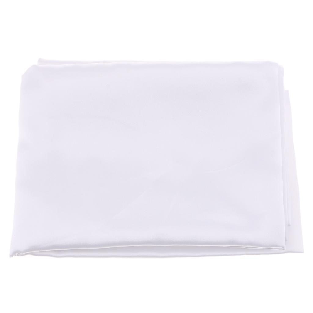 Solid Color Luxury Silky Pillowcases Queen Size 20x30 Inch White