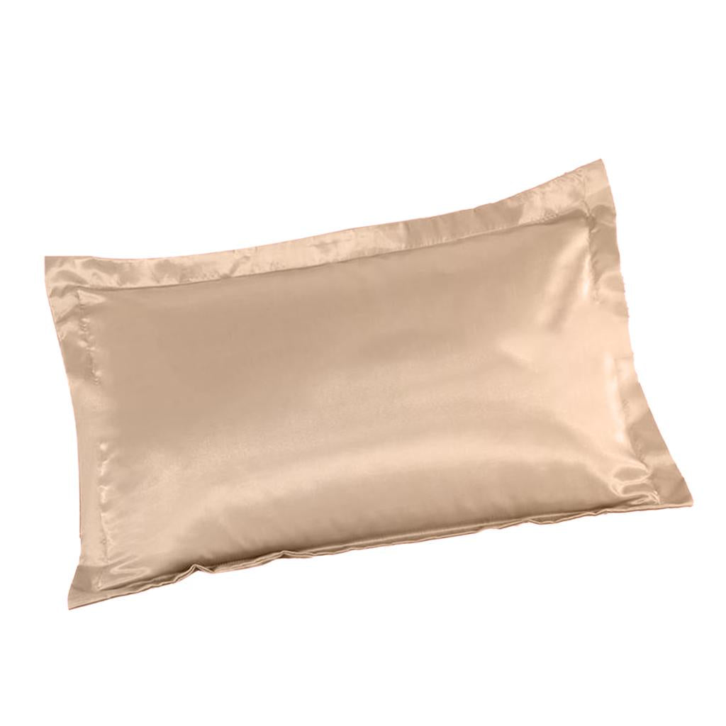 Solid Color Luxury Silky Pillowcases Queen Size 20x30 Inch Camel