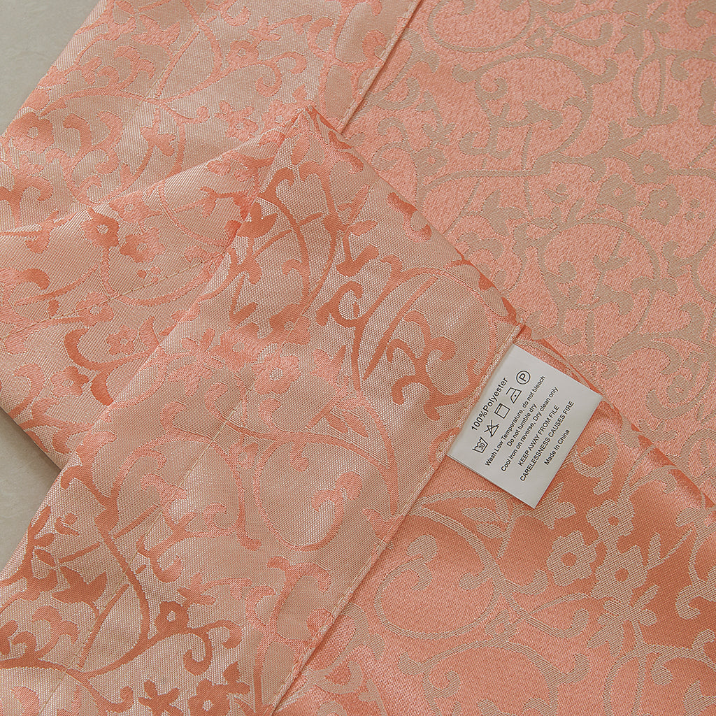 Window Voile Sheer Curtain Valance Tiers Pink_74x60cm
