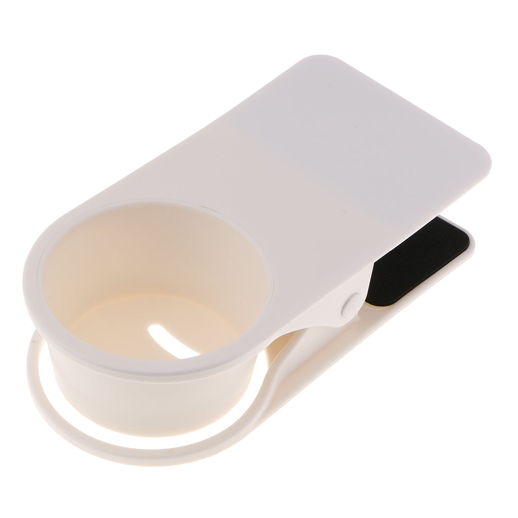 Drinks Coffee Cup Table Desk Cup Holder Stand Clip For Home Office White