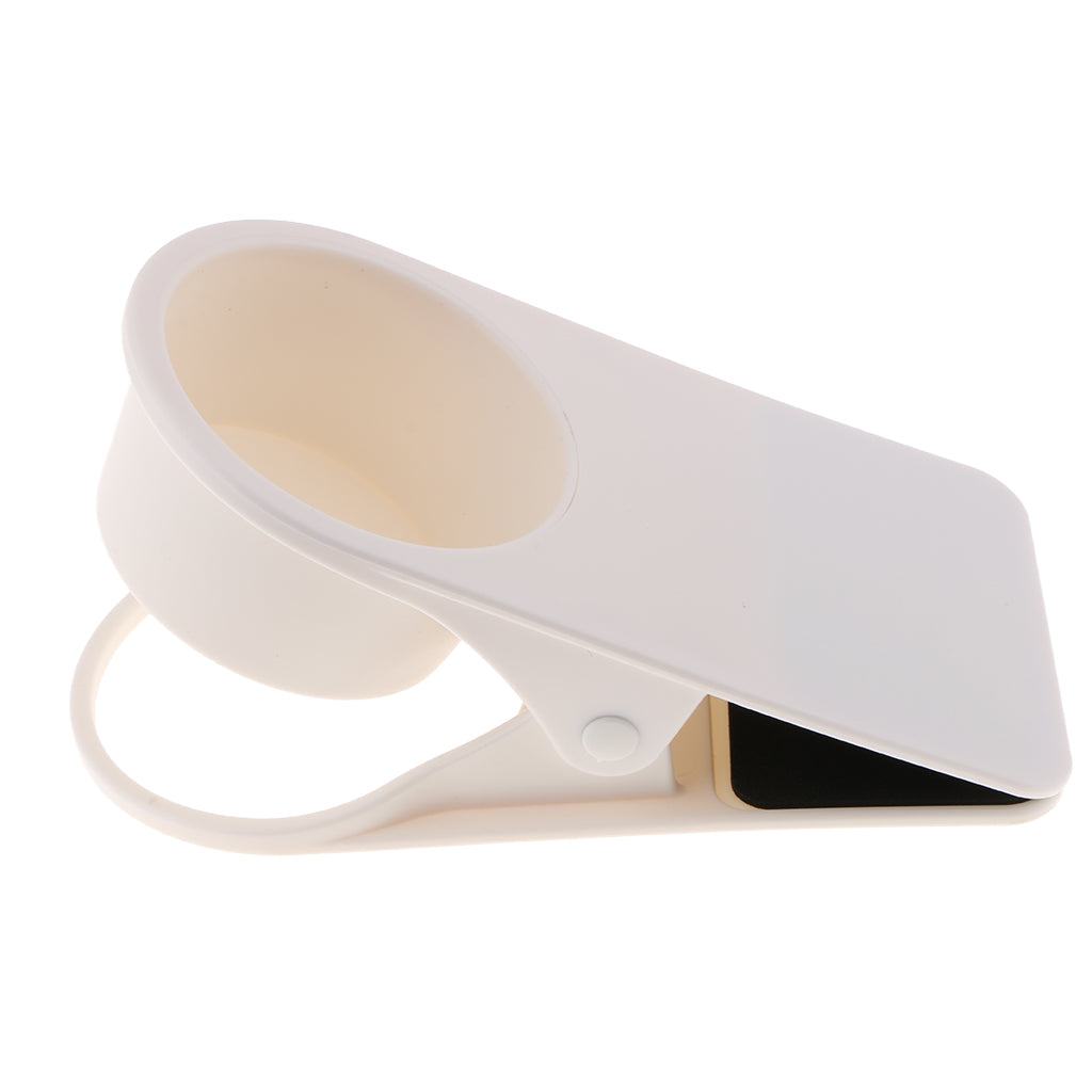 Drinks Coffee Cup Table Desk Cup Holder Stand Clip For Home Office White