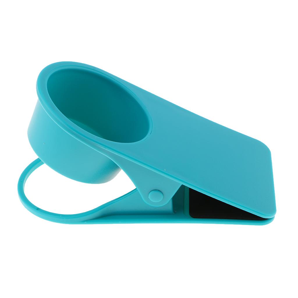Drinks Coffee Cup Table Desk Cup Holder Stand Clip For Home Office Blue