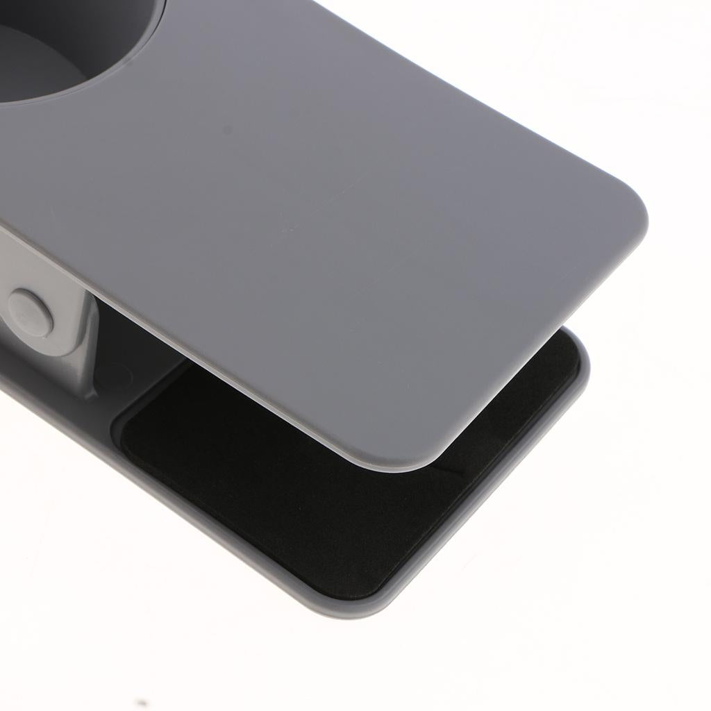 Drinks Coffee Cup Table Desk Cup Holder Stand Clip For Home Office Gray