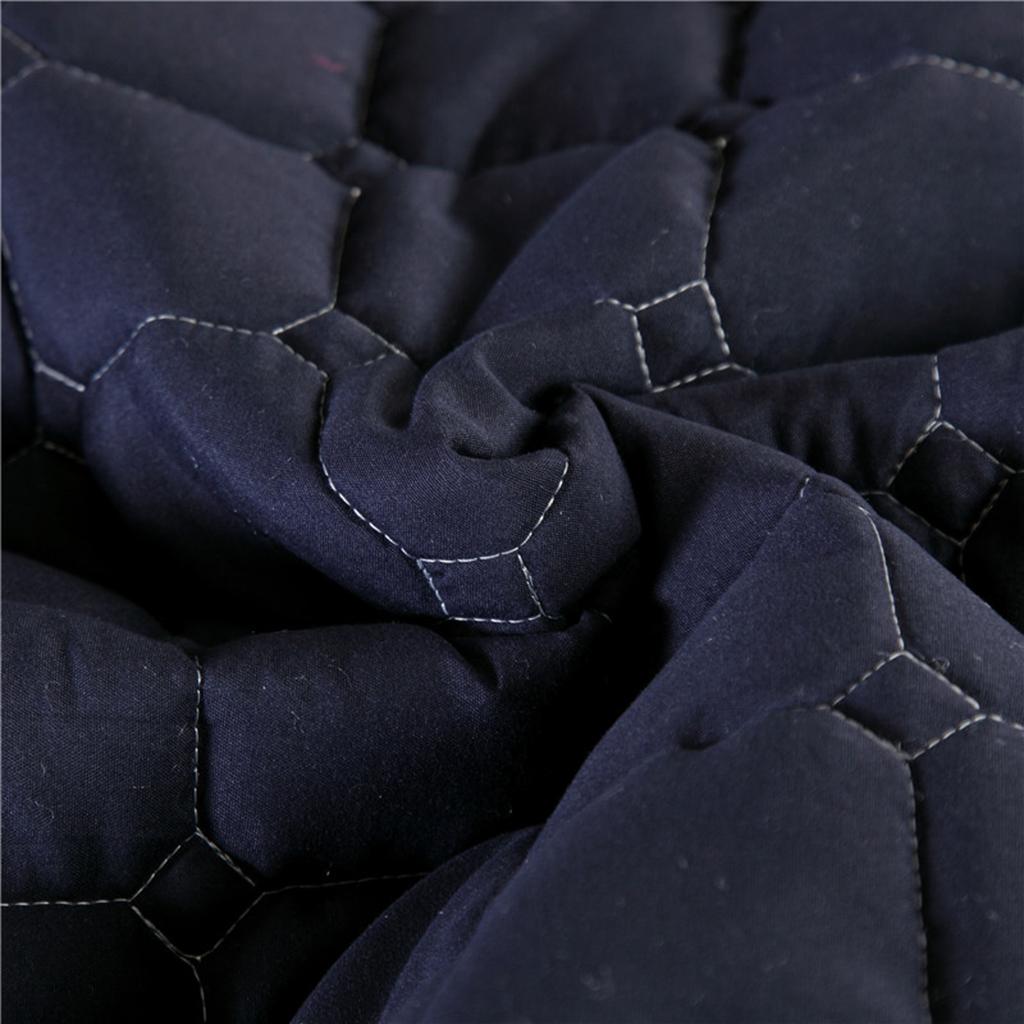 SPA Massage Table Linen Set Bed Skirt Pillow Case Stool Cover Dark Blue-S