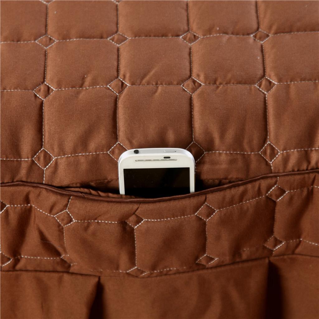 SPA Massage Table Linen Set Bed Skirt Pillow Case Stool Cover Coffee-S