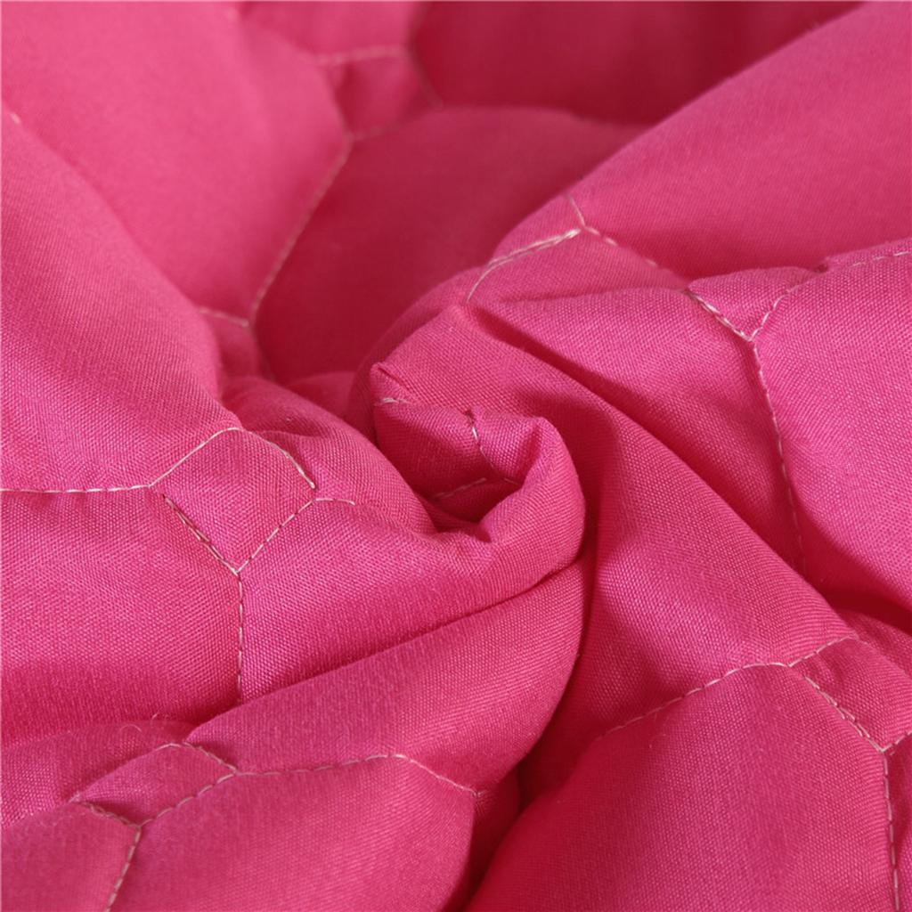 SPA Massage Table Linen Set Bed Skirt Pillow Case Stool Cover Rose Red-L