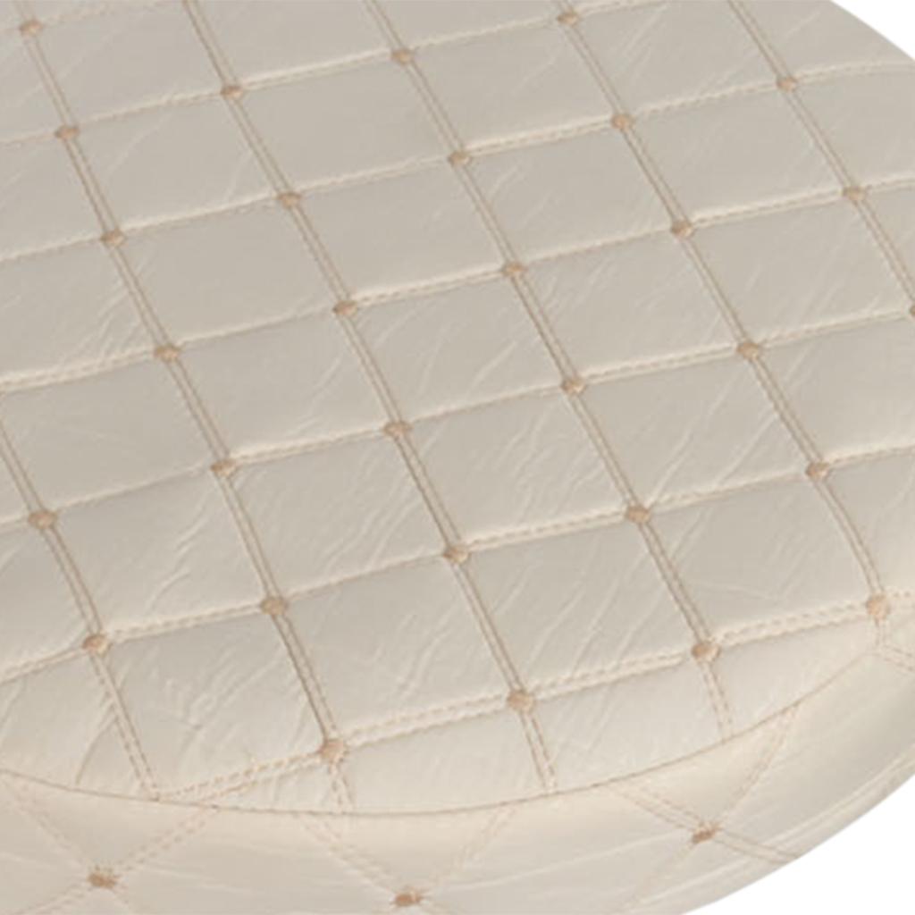 Round Home Bar Stool Chair Cover Slipcover Grid Beige Grid -35cm