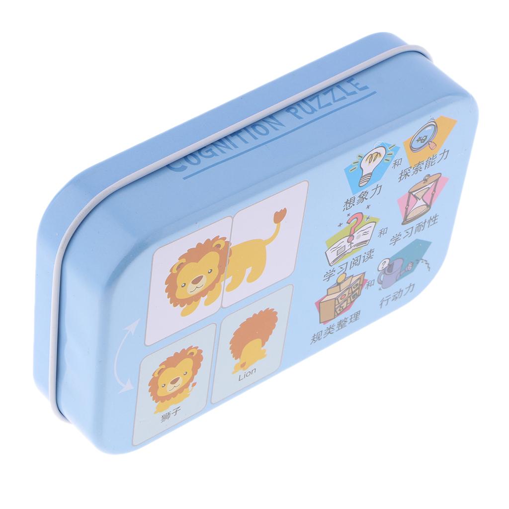 32 Pieces Preschool Educational Flash Cards for Kids Animals