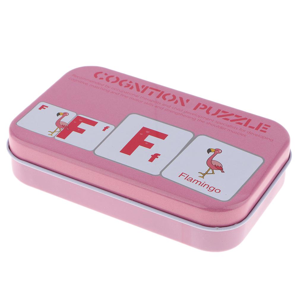 32 Pieces Preschool Educational Flash Cards for Kids Animals and Letters