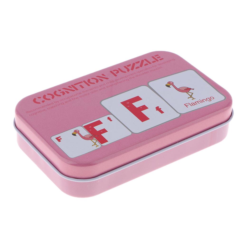32 Pieces Preschool Educational Flash Cards for Kids Animals and Letters