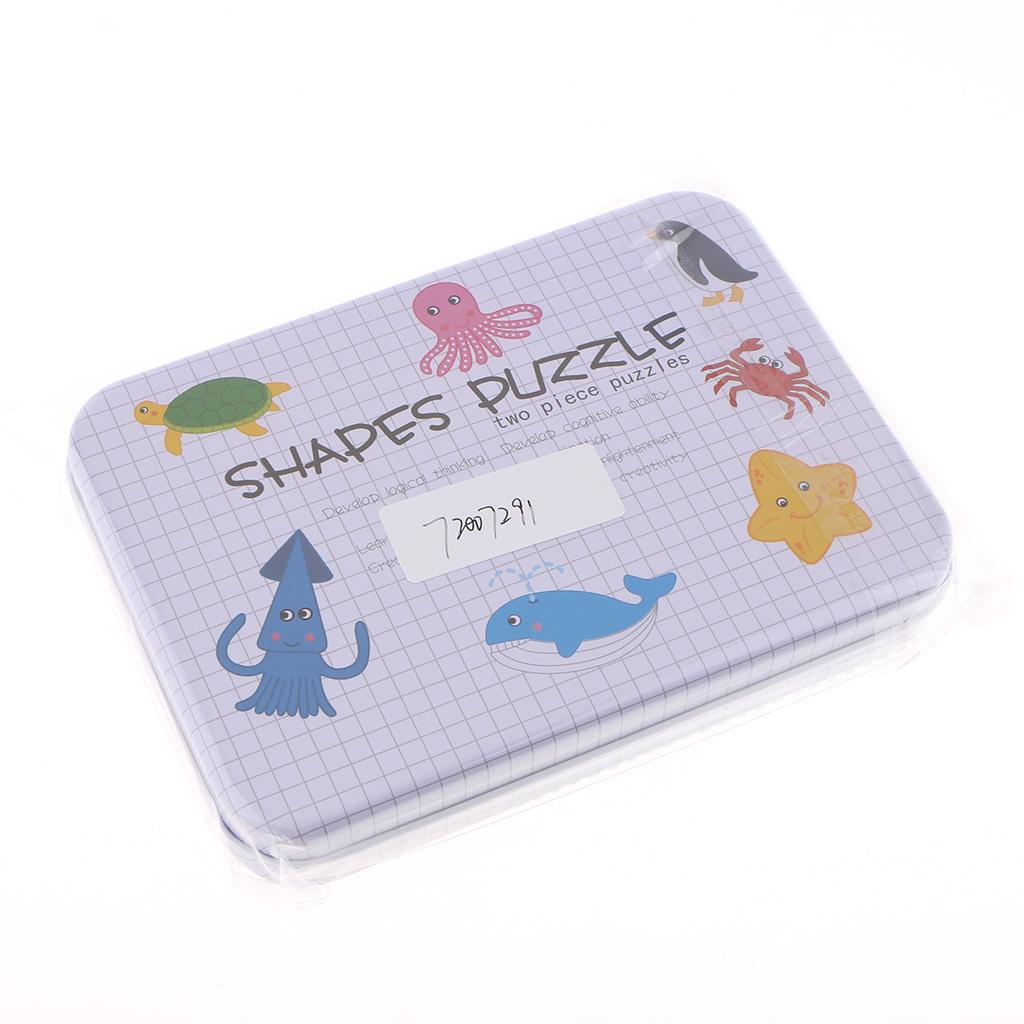 Preschool Educational Puzzle Cognitive Card Matching Game Marine Animals