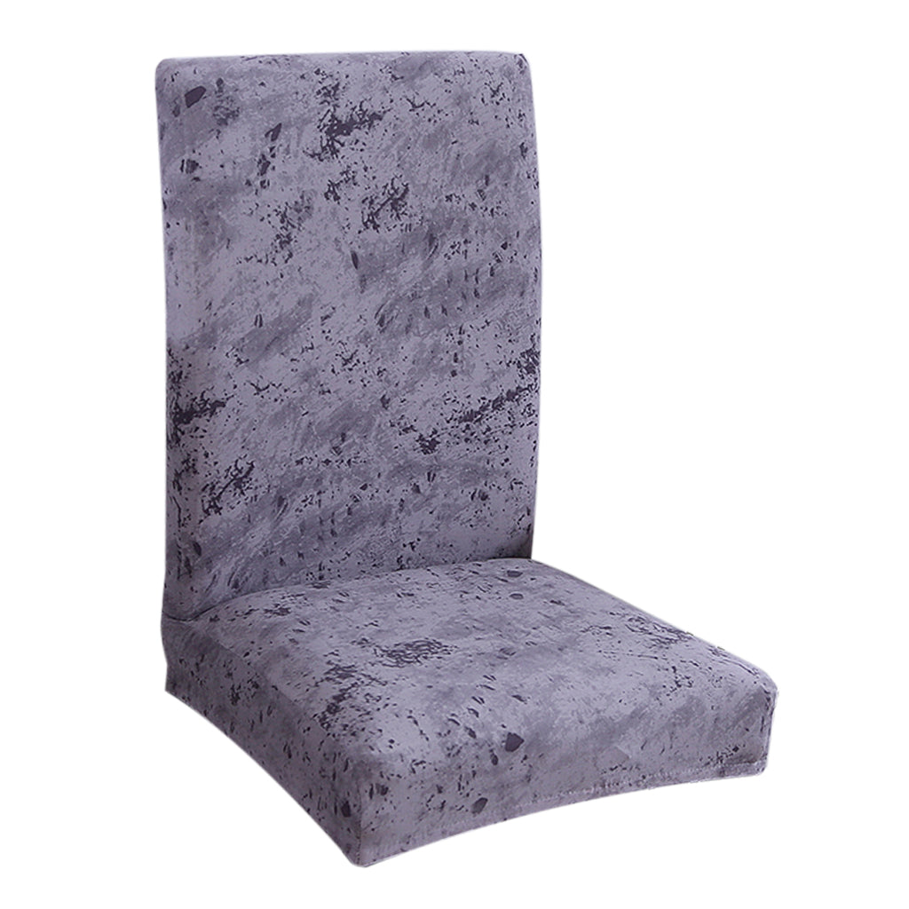 Super Fit Stretch Dining Chair Seat Cover Slipcover Splash ink Smoky Grey