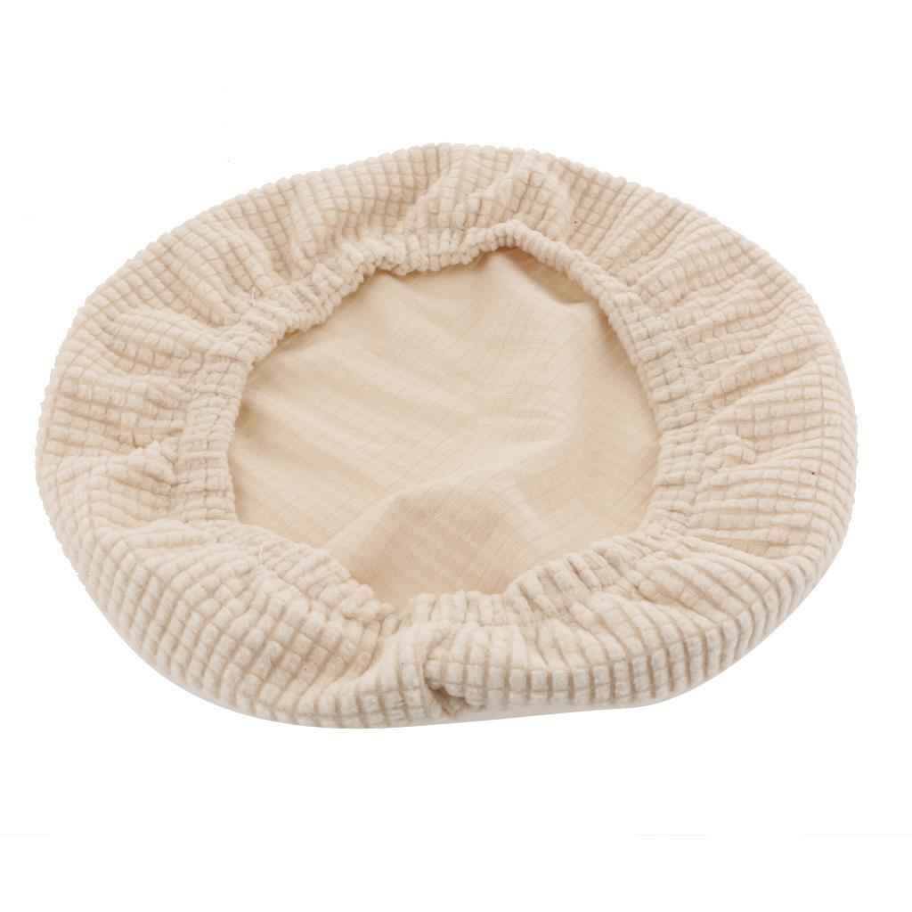 Stretchy Round Bar Stool Cover Chair Seat Cushion Fits 30-38cm Beige