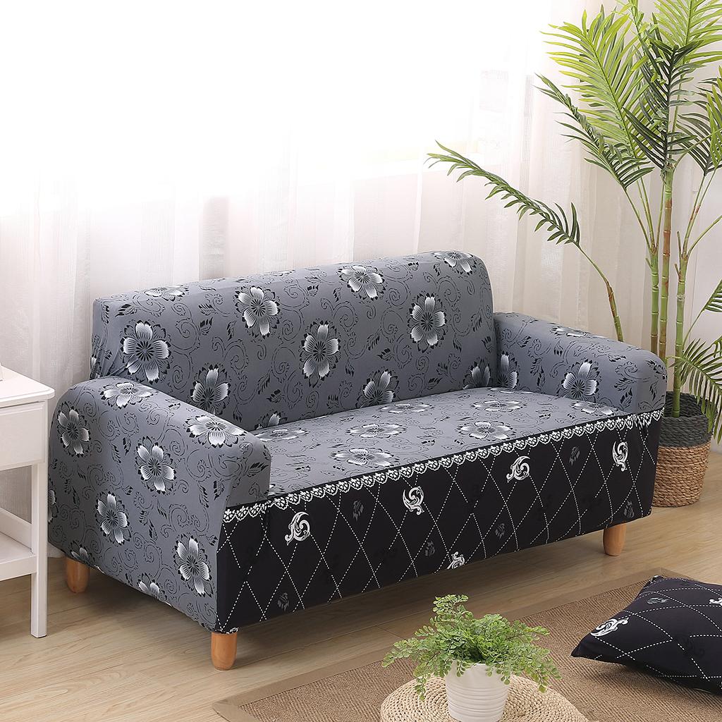 Elastic Sofa Cover 4 Sizes Sapphire Blue 2-Seater Popular Site