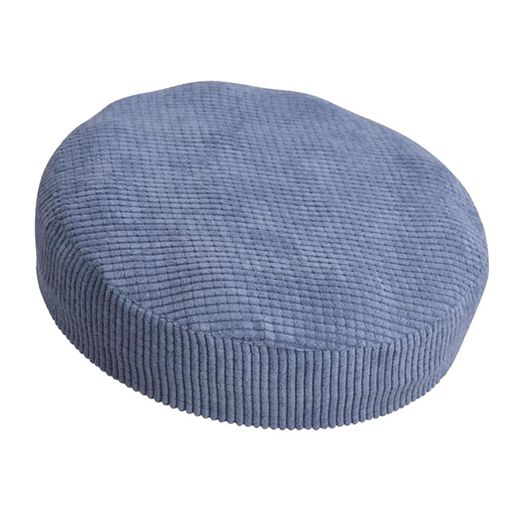 Bar Stool Covers Round Chair Seat Cushion Protector Dark Blue 33x33x10cm