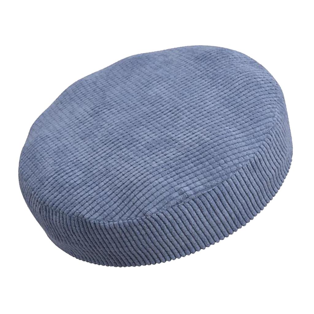 Bar Stool Covers Round Chair Seat Cushion Protector Dark Blue 40x40x10cm