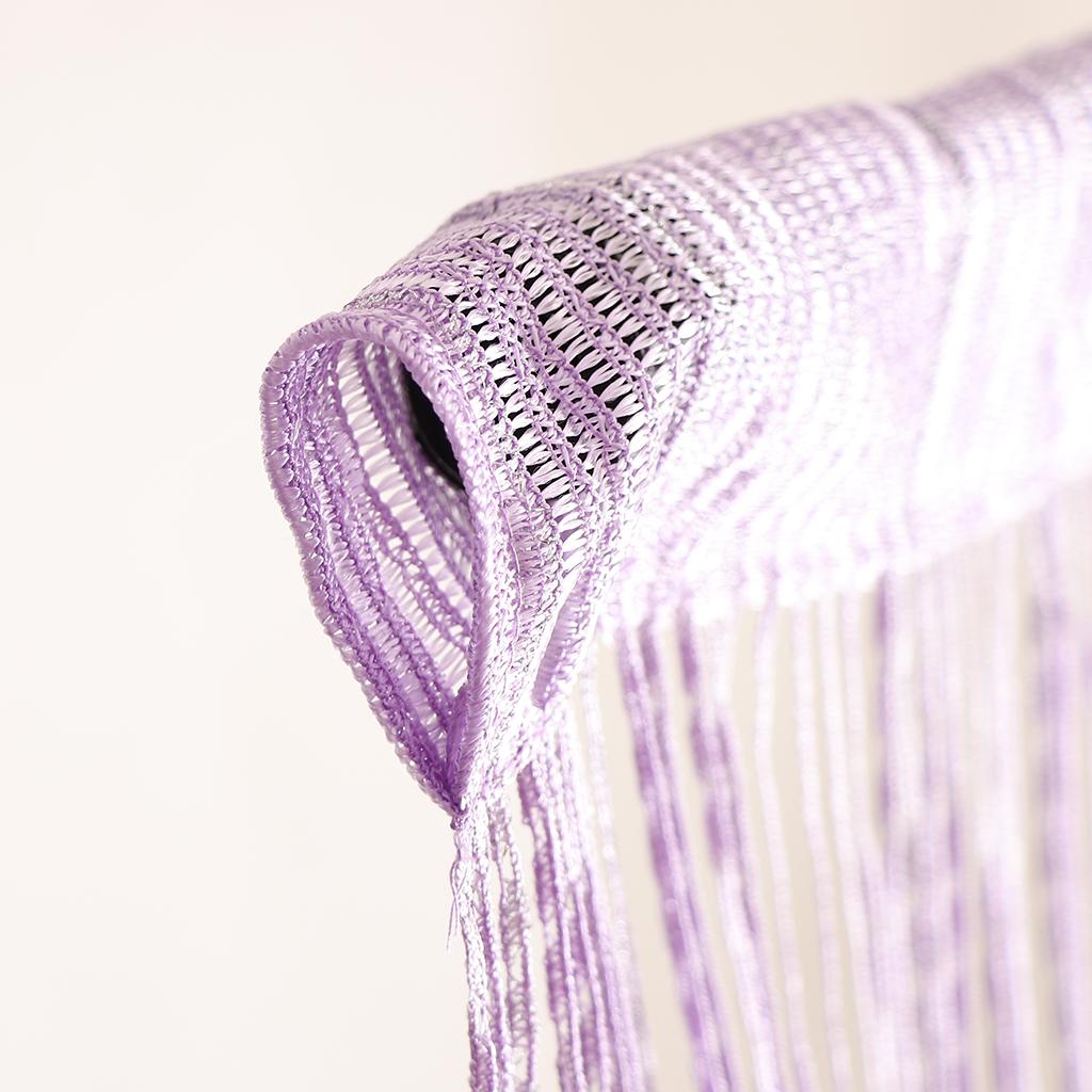 Rose Flower String Curtain Window Tassel Valance Room Dividers Purple