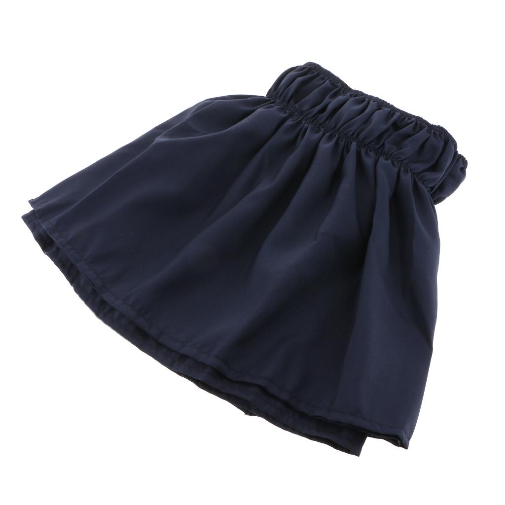 Classic Ruffle Microfiber Bed Skirt, 15 Inch Drop Dark Blue - Queen