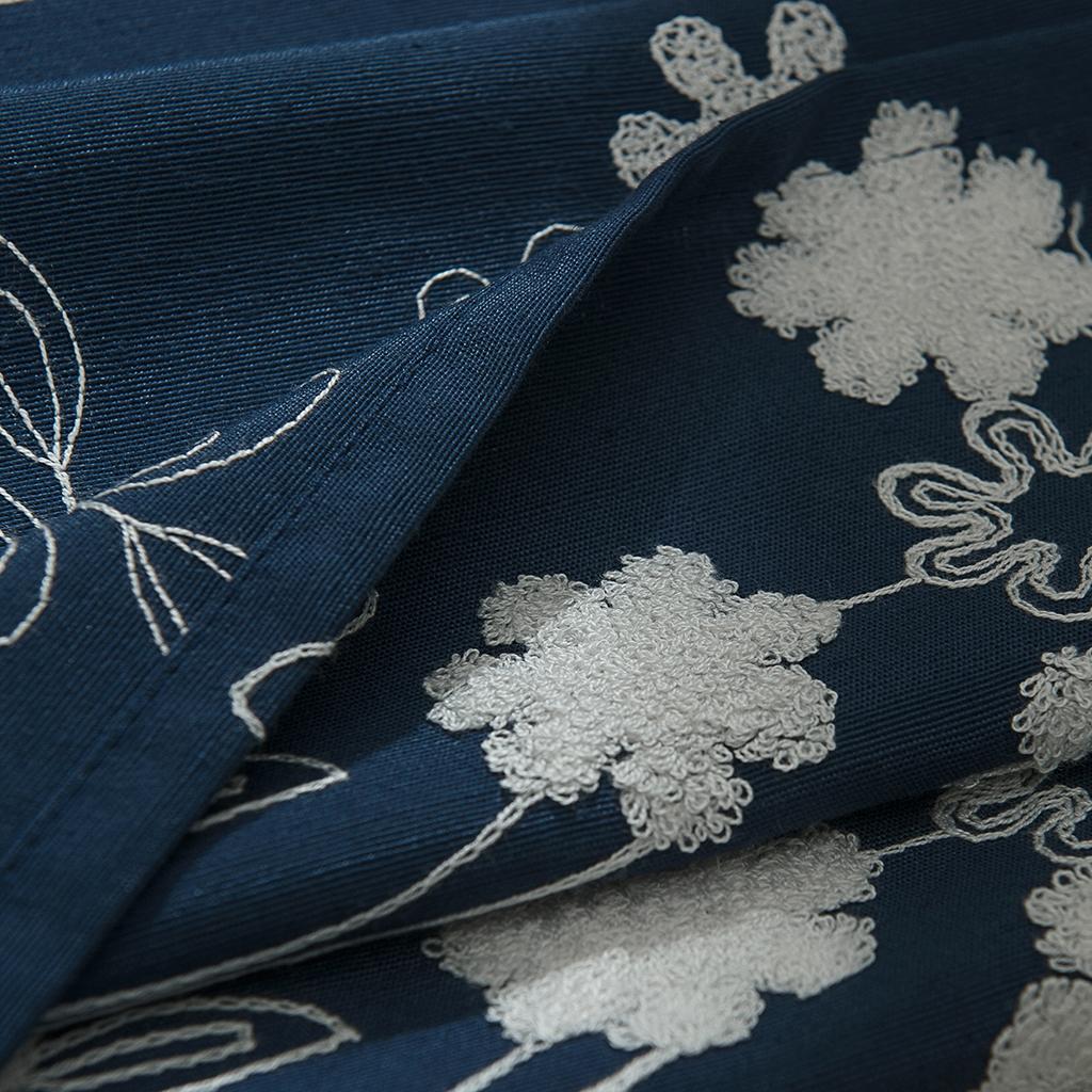 2Pcs Window Voile Sheer Curtain Valance Tiers 137x61cm_B