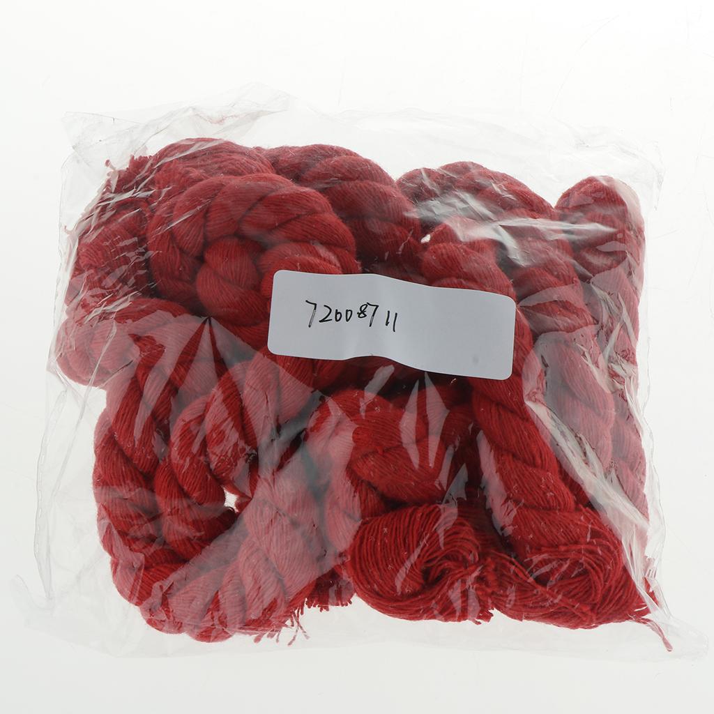1 Pair of Woven Rope Tiebacks Holdbacks for Blackout Curtains Red
