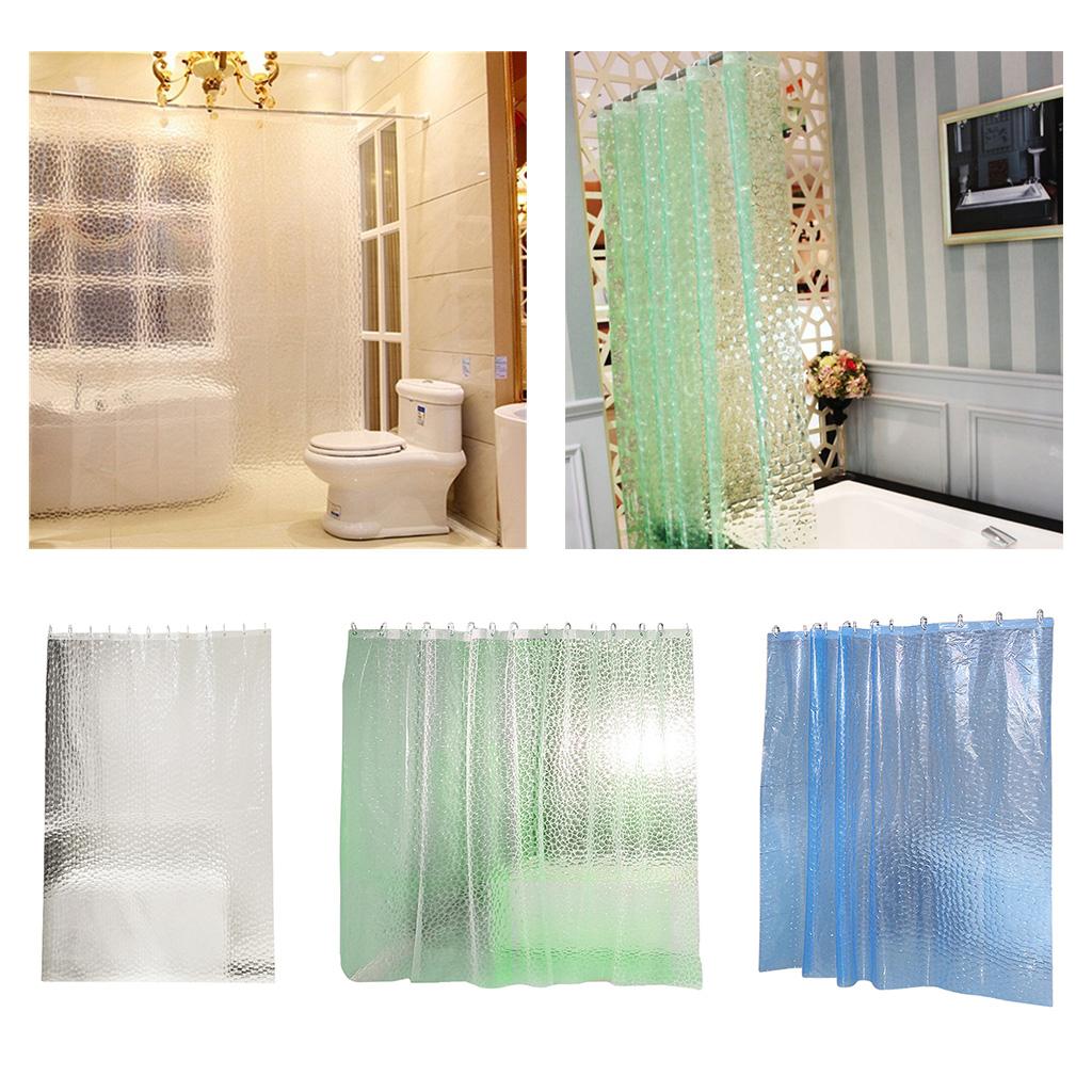 Mildew Resistant Anti-Bacterial PEVA Shower Curtain Liner White 180x180cm