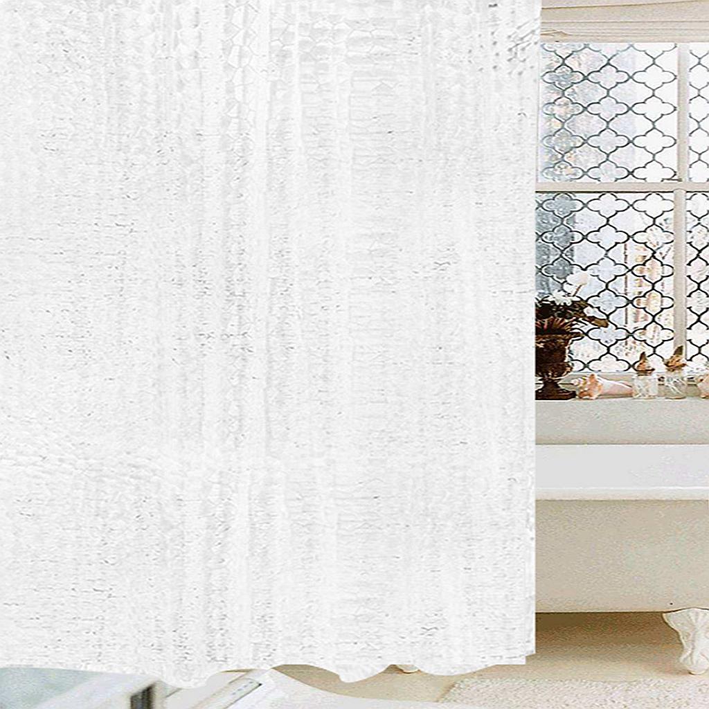 Mildew Resistant Anti-Bacterial PEVA Shower Curtain Liner White 180x180cm