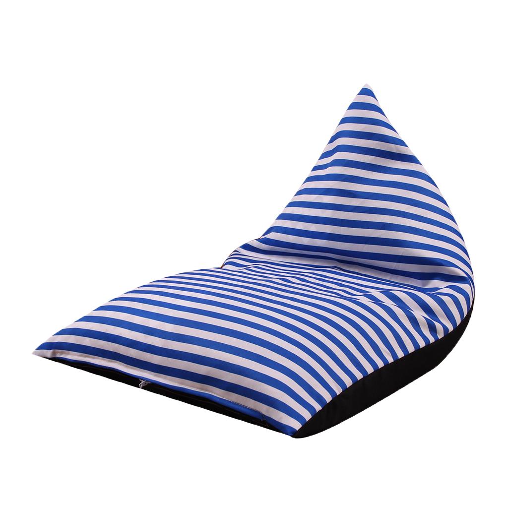 Stuffed Animal Storage Bean Bag Plush Toy Organizer for Kids Blue_Stripe
