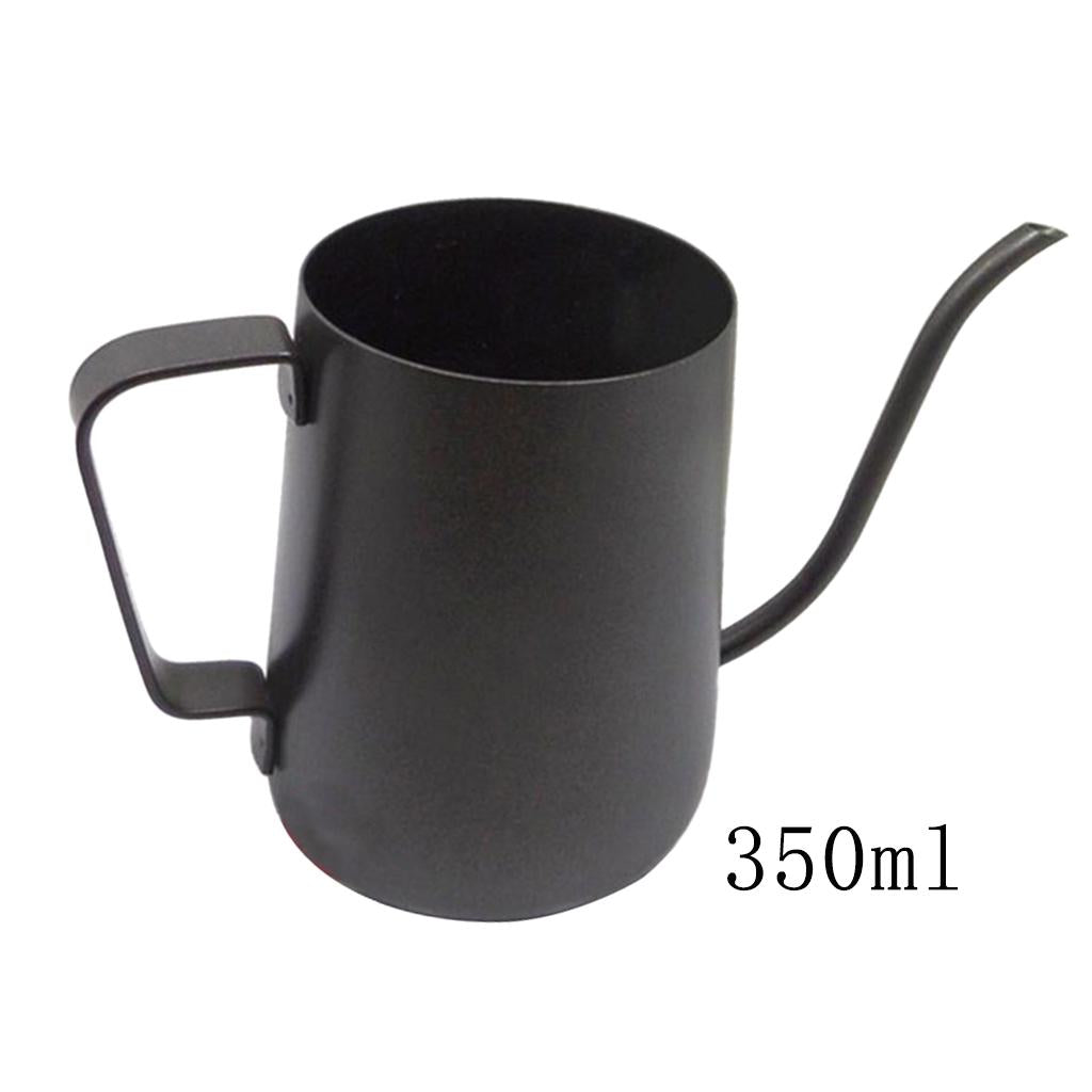Stainless Steel Coffee Pot Gooseneck Coffee Kettle Tea Pot Black 350ml