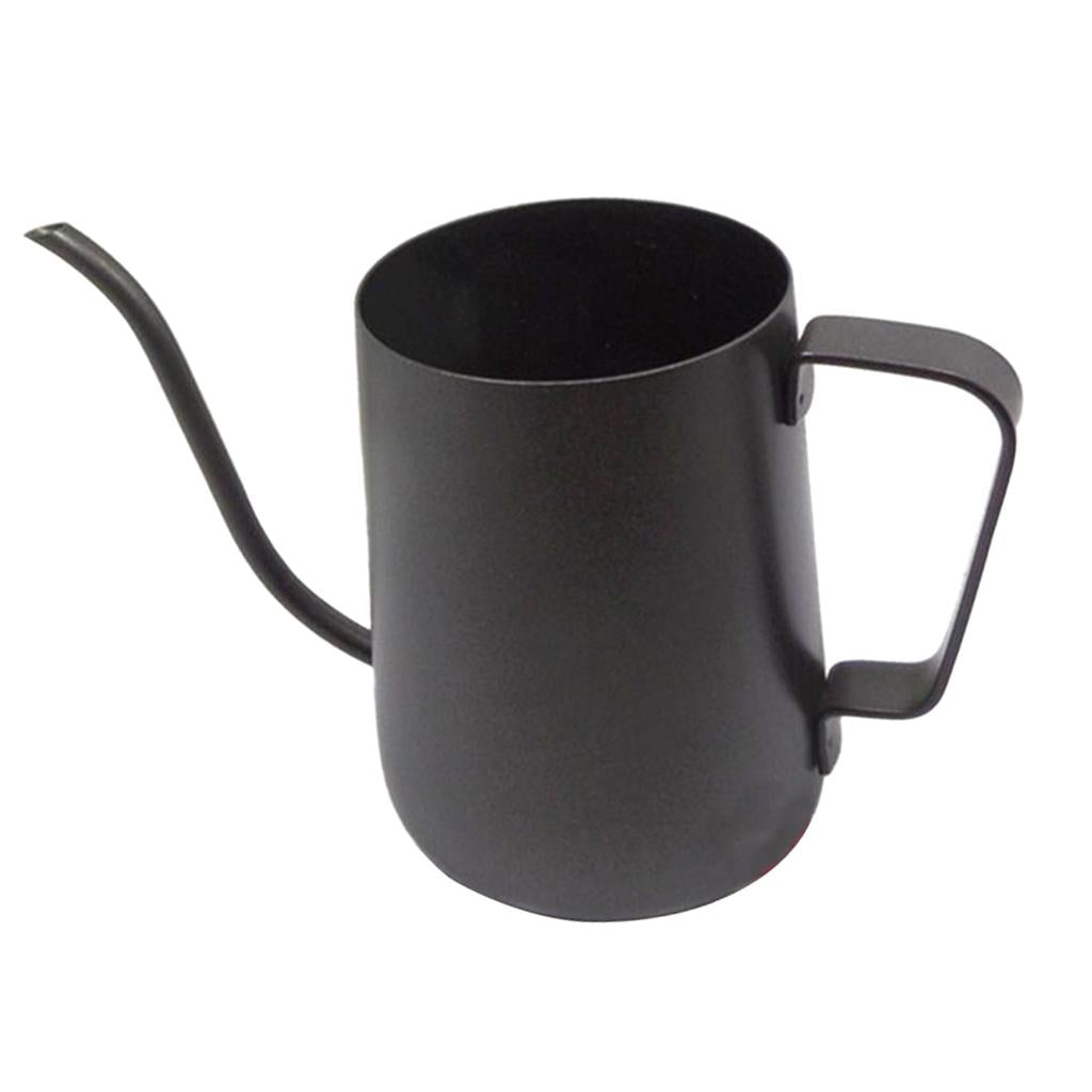 Stainless Steel Coffee Pot Gooseneck Coffee Kettle Tea Pot Black 350ml
