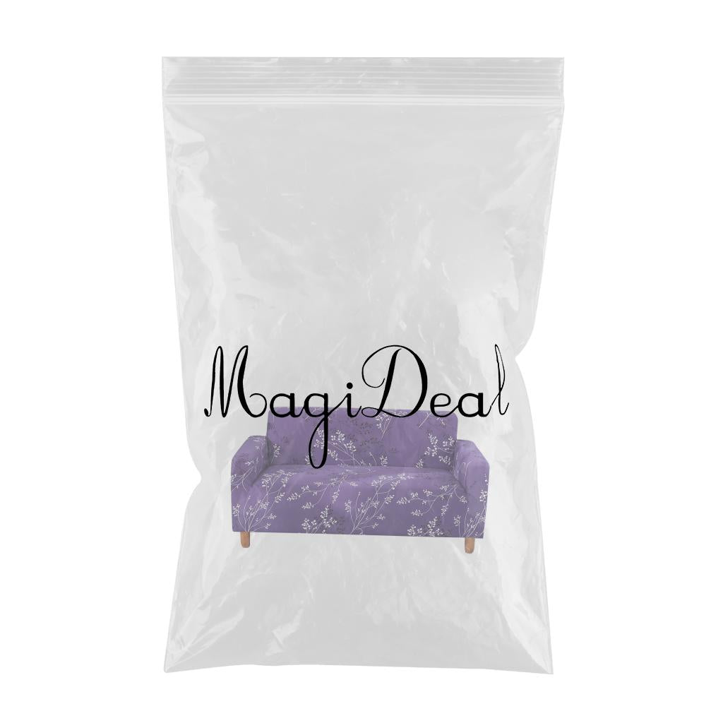 Digital Printing Stretch All-inclusive 2-Seater Sofa Cover Purple